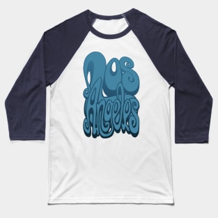 Los Angeles lettering art - sailor blue Baseball T-Shirt